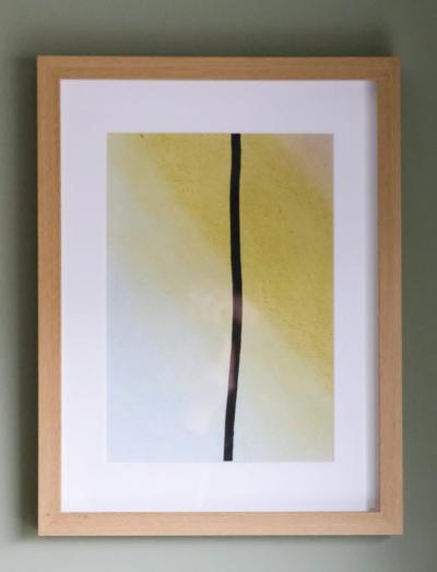 Abstract werk, kleur en verticale lijn