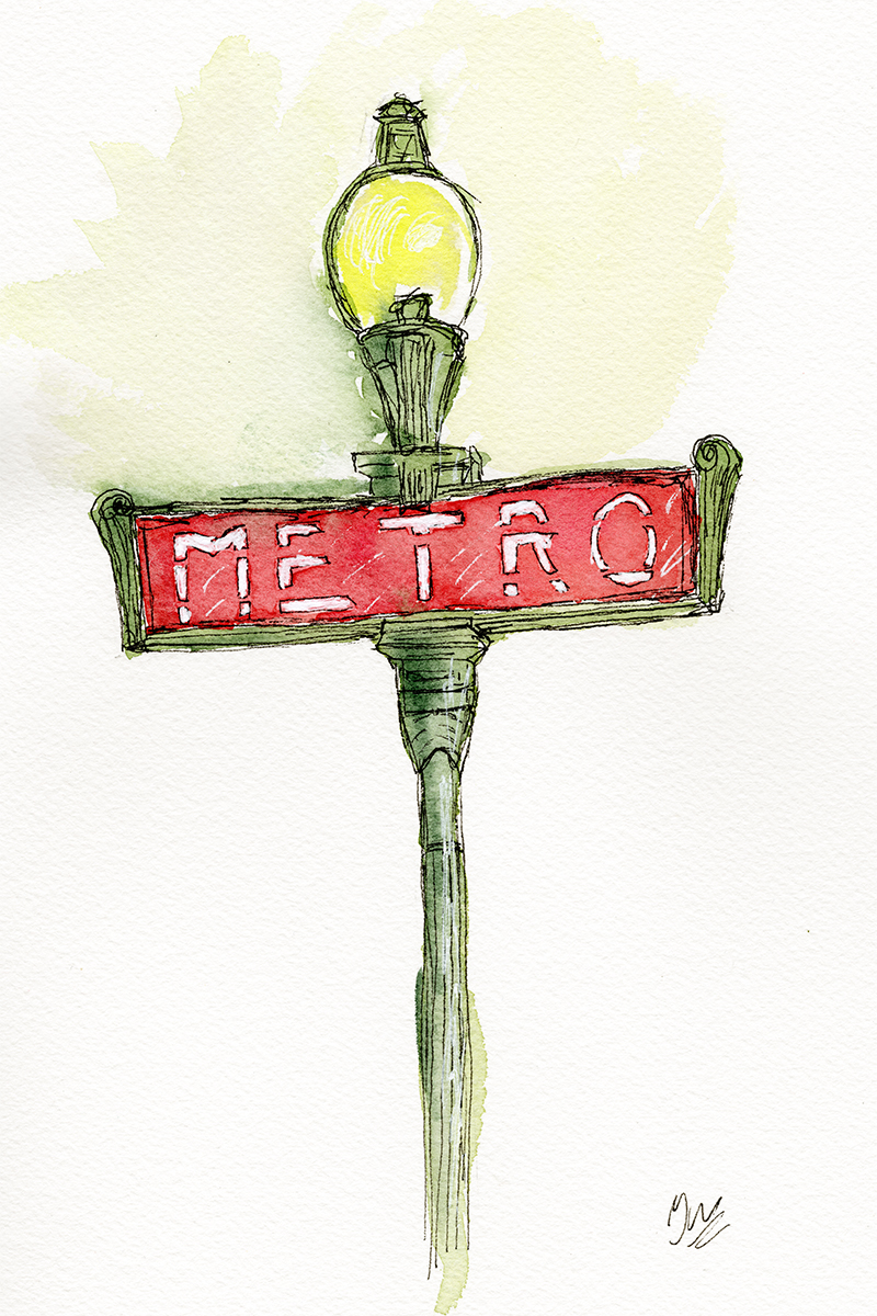 Parijse Klassieker: Metro Bord modern